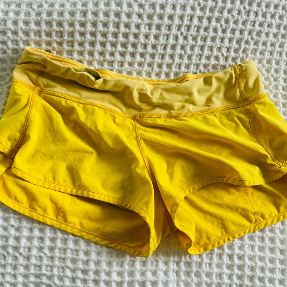 Lululemon speed shorts.